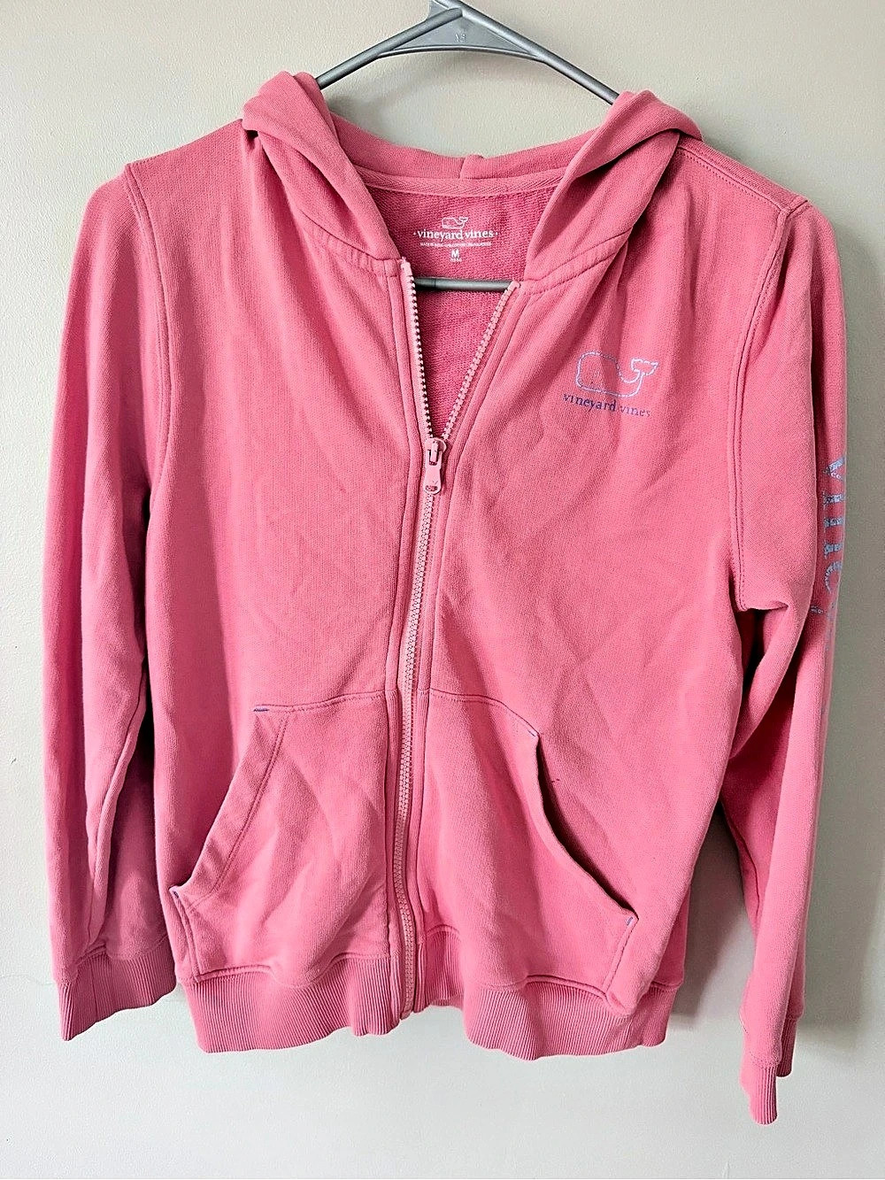 vineyard vines Whale Logo Full-Zip Hoodie Pink Size Medium